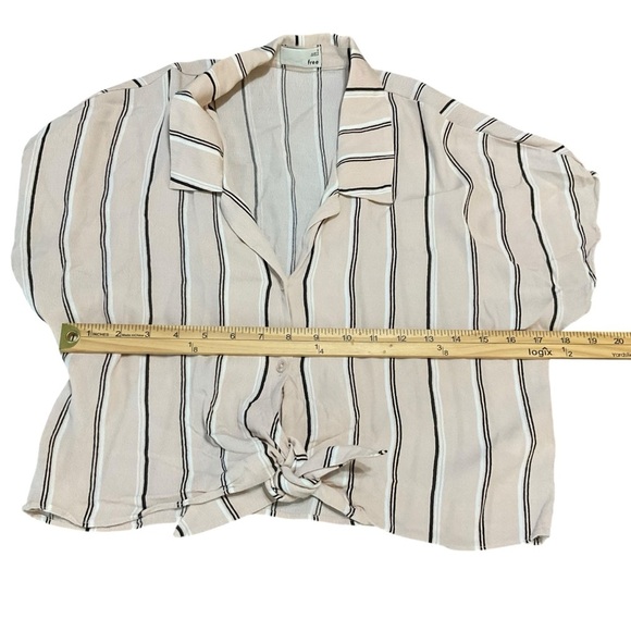 Wilfred Free Striped Tie-Front Blouse | Size Small - Picture 7 of 8